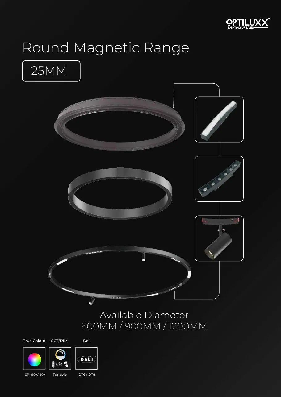 Round Magnetic Track 25mm