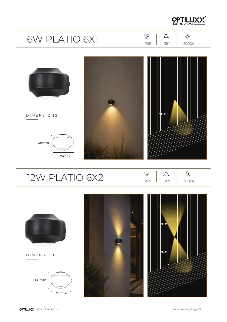 6W Platio 6X1 / 12W Platio 6X2